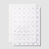 Chic zwart-wit moderne bruiloft vellum uitnodigingen (Offset (Uitnodiging))