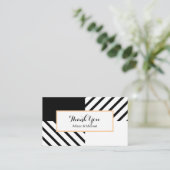 Chic zwart-wit moderne dambordpatroon informatiekaartje (Staand voorkant)