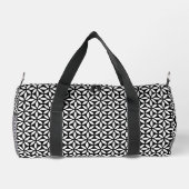 Chic Zwart-wit Monogram Duffel Bag Plunjezak (Achterkant)