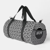 Chic Zwart-wit Monogram Duffel Bag Plunjezak (Rechterhoek)