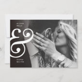 Chic Zwart + Wit SAVE THE DATE Ampersand (Voorkant)