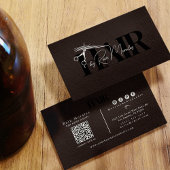 Chic Zwart/Wit Schaar Haarstylist Minimalist Visitekaartje