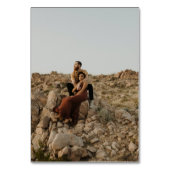 Chic zwart wit script noemt foto's bruiloft kaart (Achterkant)