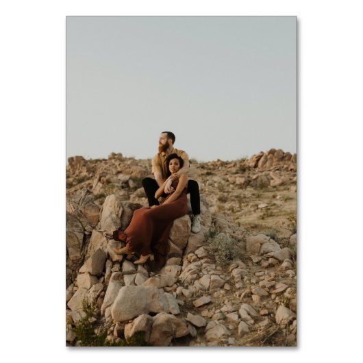 Chic zwart wit script noemt foto's bruiloft kaart (Achterkant)