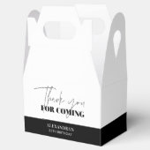 Chic Zwart Wit Verjaardag Dank u Bedankdoosjes (Geopend)