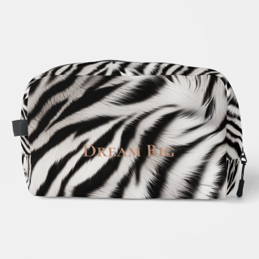 Chic Zwart Wit Zebra Animal Print Toilettasje (Voorkant)
