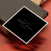 Chic zwarte achtergrond Vrijgezellenfeest servette Servet