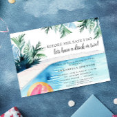 Chic zwembad party vrijgezellenfeest hebben een dr kaart