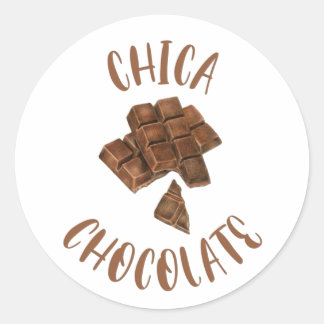 Chica Chocolate The Chocolate Girl Ronde Sticker