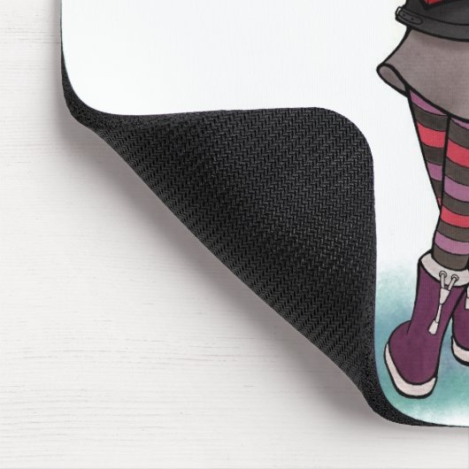 chica con paraguas alfombrilla muismat (Hoek)