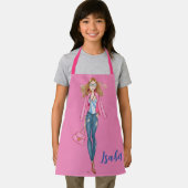 Chica con vaqueros y chaqueta rosa schort (Insitu)