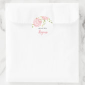 Chica de bautismo Flores rosadas Pegatina redondo Ronde Sticker (Tas)