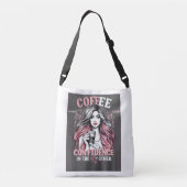 Chica del café crossbody tas (Achterkant)