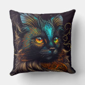 Chica - Mooie Schildpad Kat Worp Kussen  (Achterkant)