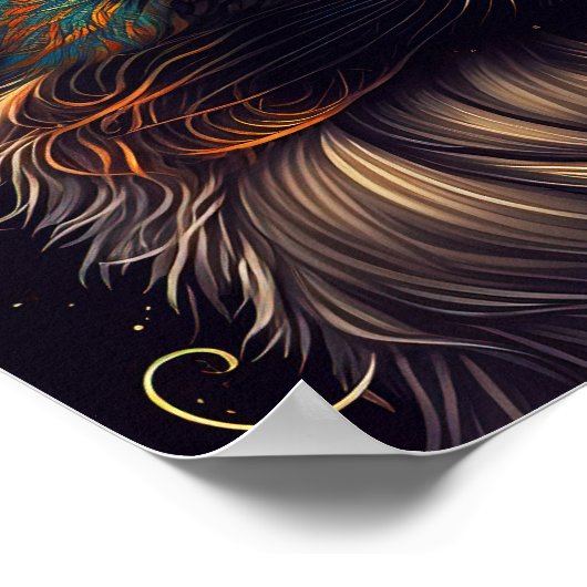 Chica - Mooie Schildpadkat Poster Kunst (Hoek)