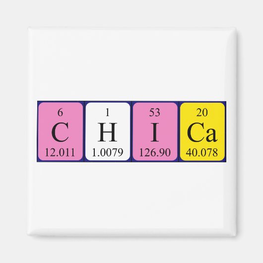Chica periodieke tabelnaam magneet (Voorkant)