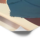 Chica usando shorts de mezclilla ilustración anime perfect poster (Hoek)