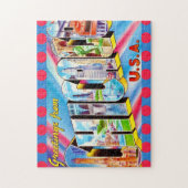 Chicago 11x14 Colorful Postcard Puzzle Legpuzzel (Verticaal)