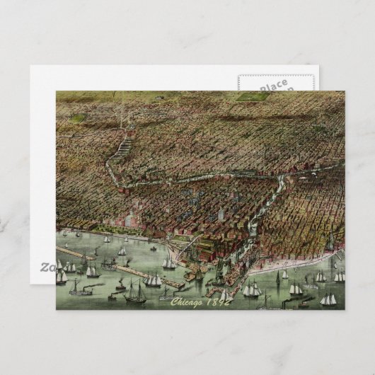 Chicago 1892 briefkaart (Voorkant / Achterkant)