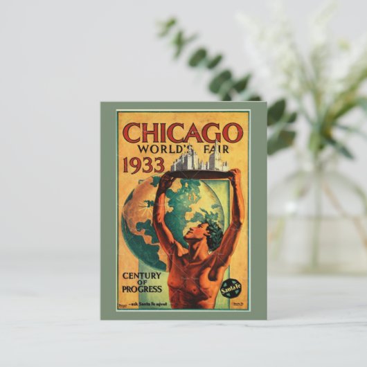 Chicago 1933 World's Fair  Briefkaart (Staand voorkant)