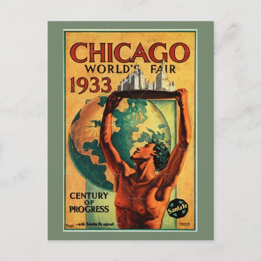 Chicago 1933 World's Fair  Briefkaart (Voorkant)