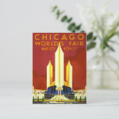 Chicago 1933 World's Fair Briefkaart (Staand voorkant)