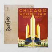 Chicago 1933 World's Fair Briefkaart (Voorkant / Achterkant)