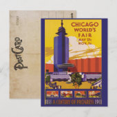 Chicago 1933 World's Fair  Briefkaart (Voorkant / Achterkant)