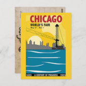 Chicago 1933 World's Fair  Briefkaart (Voorkant / Achterkant)