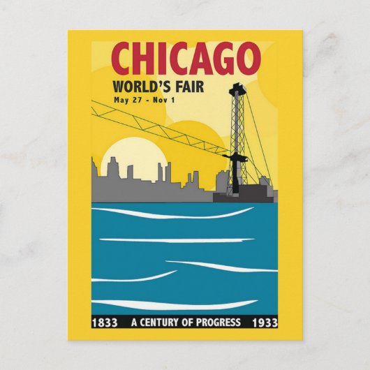 Chicago 1933 World's Fair  Briefkaart (Voorkant)