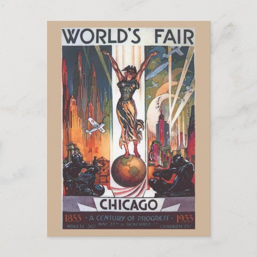 Chicago 1933 World's Fair  Briefkaart (Voorkant)