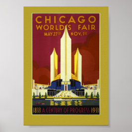  Chicago 1933 Worlds Fair Travel Poster