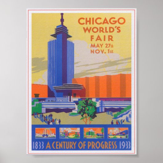 Chicago 1933 World's Fair Vintage Poster (Voorkant)
