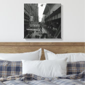 Chicago 1960 Blackhawk Restaurant Sign Street Canvas Afdruk (Insitu (Slaapkamer))