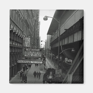 Chicago 1960 Blackhawk Restaurant Sign Street Magneet