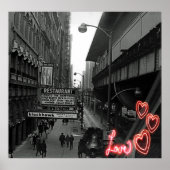 Chicago 1960 Blackhawk Restaurant Sign Street Poster (Voorkant)