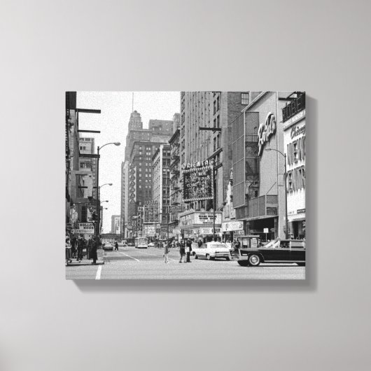 Chicago 1960's Randolph St Oriental Theater Photo Canvas Afdruk (Voorkant)