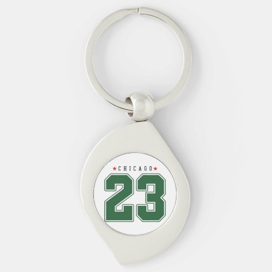 Chicago 23 Varsity Rugnummer Sleutelhanger (Voorkant)