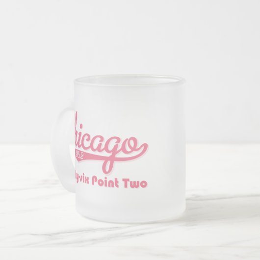 Chicago 26.2 Roze marathon Mok glas (Voorkant links)
