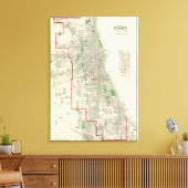 Chicago 2 canvas afdruk (Insitu (Woonkamer))