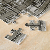 CHICAGO 63RD EN WESTERN 1952 TROLLEY ART SEPIA LEGPUZZEL (Zijkant)