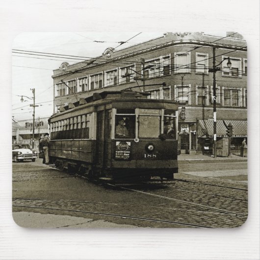 CHICAGO 63RD EN WESTERN 1952 TROLLEY ART SEPIA MUISMAT (Voorkant)