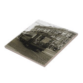 CHICAGO 63RD EN WESTERN 1952 TROLLEY ART SEPIA TEGELTJE (Zijkant)