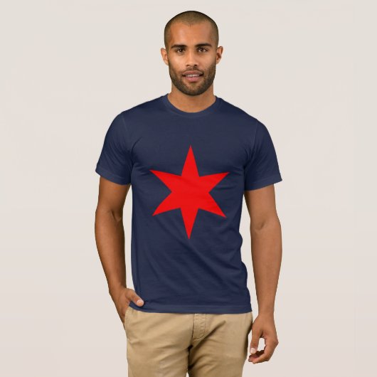 Chicago 6-puntige ster t-shirt (Voorkant volledig)