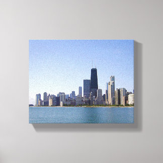 Chicago aan de overkant van het meer canvas afdruk