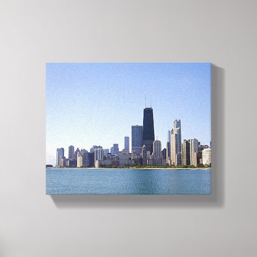 Chicago aan de overkant van het meer canvas afdruk (Voorkant)