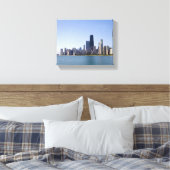 Chicago aan de overkant van het meer canvas afdruk (Insitu (Slaapkamer))