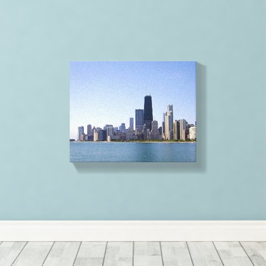 Chicago aan de overkant van het meer canvas afdruk (Insitu (Houten vloer))