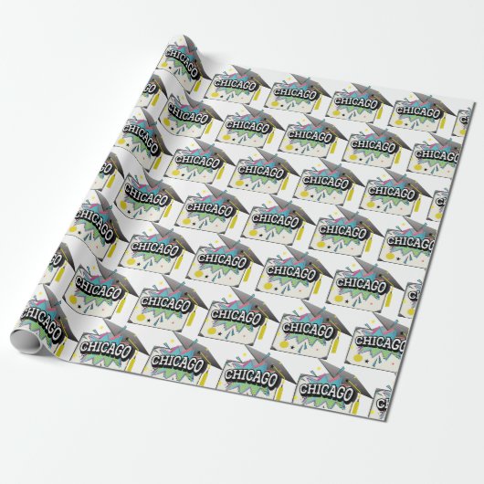 Chicago afgestudeerde  cadeaupapier (Uitgerold)