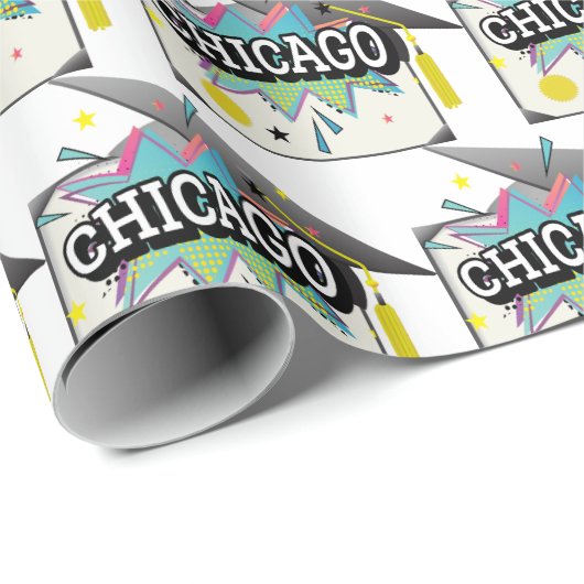 Chicago Afstuderen Cadeaupapier (Rol Hoek)